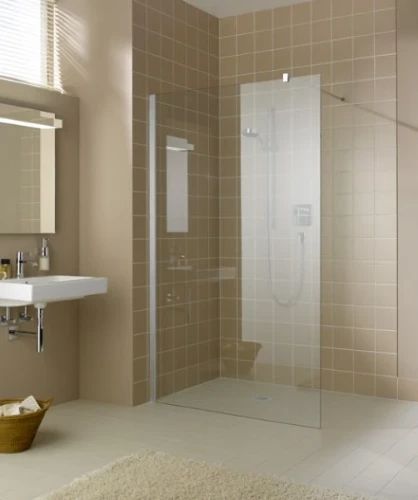 Kermi Walk-In XB WIW Walk-In douchewand 1200 x 2000 mm - verstelbaarheid 1180-1200 mm - veiligheidsglas ESG helder - profiel : zilver hoogglans