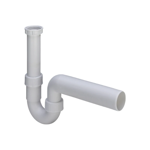 Viega Universal PP enkele buissifon 6/4 x 40 mm - wit - afvoer horizontaal