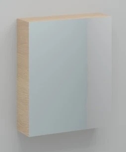Easylux Kivu spiegelkast zonder verlichting met 1 deur links 600 x 720 x 160 mm - smoked oak - exclusief combibox