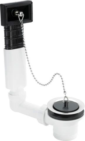 Viega Universal afvoerplug 6/4 x 70 mm - met overloop - met stop en ketting