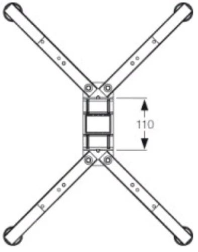 Mepa BW ECO douchepoten regelbaar 125-190 mm - 5-poot voor douchebak