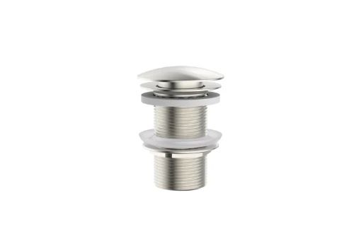 Easylux Vivo afvoerplug zonder overloop - click-clack - open plug - Brushed Nikkel PVD