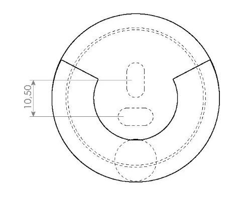 Clou Flat handdoekhaak dubbel - chroom