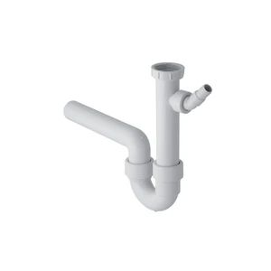 Geberit PP enkele buissifon 6/4 x 40 mm - wit - met wasmachineaansluiting