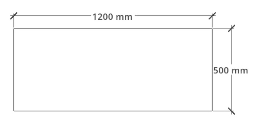 Easylux Kivu wastafelblad 1200 x 500 x 18 - wit