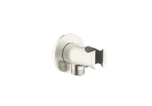 Easylux Vivo muuraansluitbocht met douchehouder 1/2 - Brushed Nikkel PVD