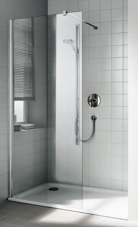 Kermi Cada XS TWF douchewand 1200 x 2000 mm - verstelbaarheid 1175-1200 mm - veiligheidsglas ESG helder Clean - profiel : zilver hoogglans