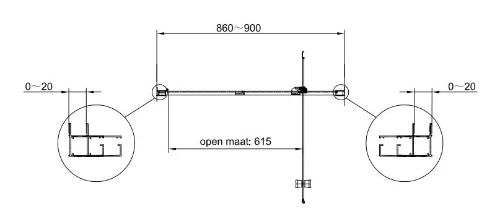 Easylux Free Basic douchedraaideur 900 x 1900 mm transparant - chroom
