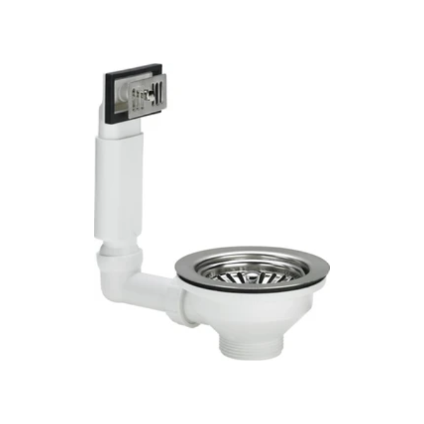 Viega afvoerplug met overloop voor spoeltafel 6/4 x 114.5 mm - chroom