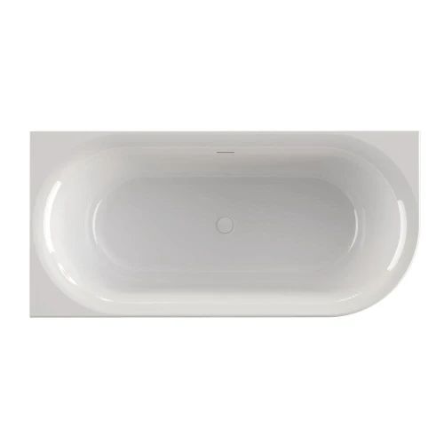 Easylux Navajo 2.0 bad back-to-wall links 1800 x 800 x 600 mm - wit - met sleuf overloop - inclusief afvoer wit glans