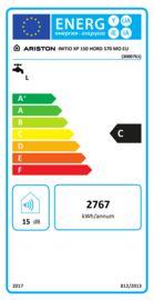 Elektrische boiler 150L Ariston Initio XP 150 HORD 570 MO EU