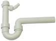 Geberit PP enkele buissifon 6/4 x 40 mm - wit - met wasmachineaansluiting