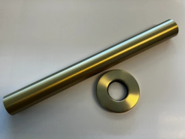 Easylux Vivo WSS buis met roset - Brushed gold PVD