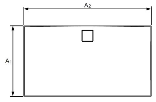 Huppe K EasyFlat douchebak gietmarmer 1600 x 1000 x 30 mm - wit mat