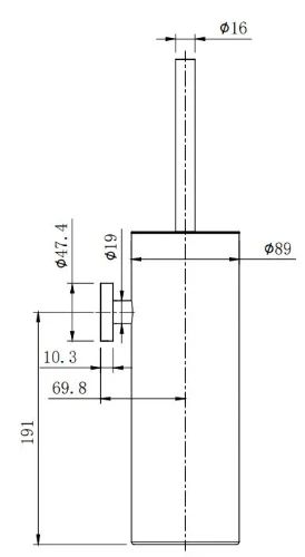 Easylux Vivo toiletborstelgarnituur wandmodel - zwart mat