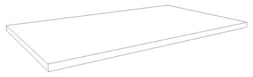 Easylux Kivu wastafelblad HPL 800 x 500 x 18 mm - wit laminaat