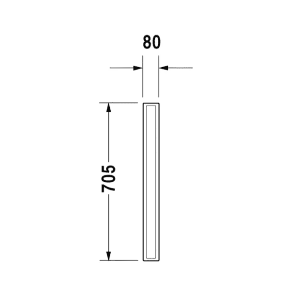 Urinoir Scheidingswand Duravit Starck 3 - 705 x 400