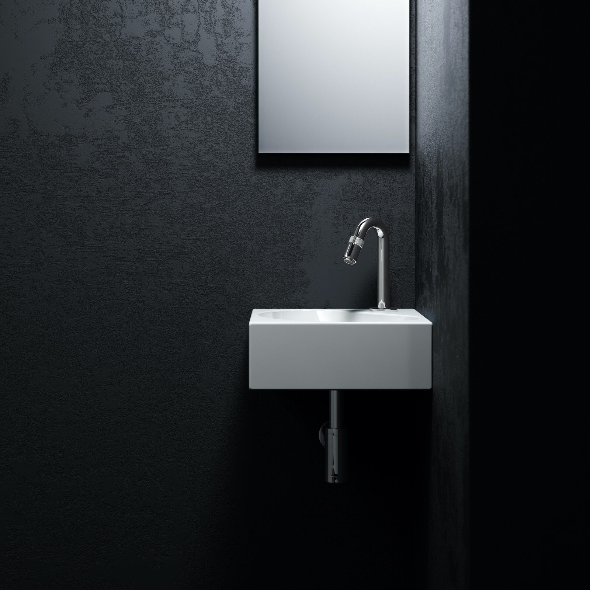 Clou Flush 5 handenwasser 270 x 270 x 100 mm - wit - porcelein - met kraangat en plug
