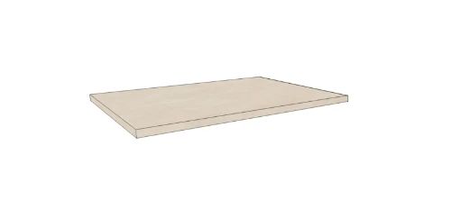 Easylux Klaire top - HPL wastafelblad 600 x 460 x 18 mm - zonder uitsparing - Suave