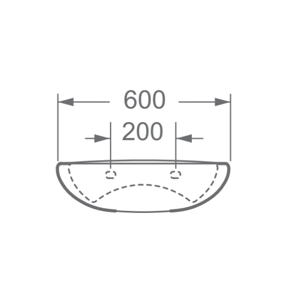 Easylux Normus 2.0 wastafel 600 x 450 x 190 mm - wit