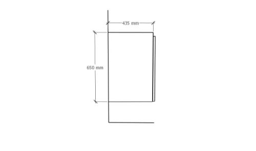 Easylux Klaire 65 - wastafelonderkast met 1 deur 300 x 435 x 650 mm - scharnier links - soft