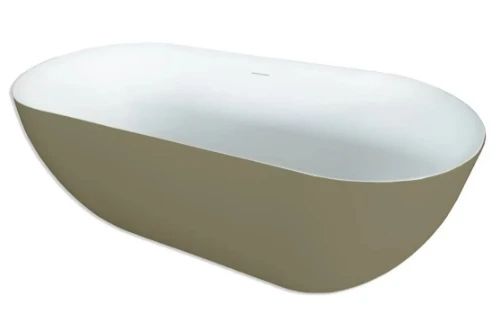 Easylux Obi vrijstaand bad 1700 x 780 mm - wit mat / woud - incl afvoer