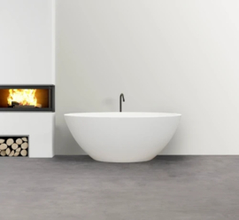 Detremmerie Kiwi vrijstaand bad kunstmarmer 1560 x 835 x 585 mm - wit mat - zonder overloop