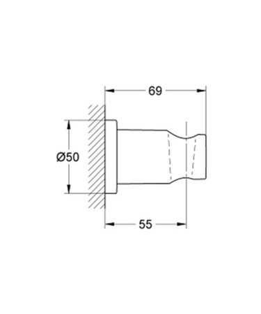Grohe Rainshower neutral handdouchehouder - Brushed Hard Graphite