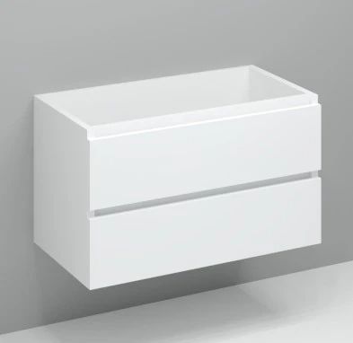 Easylux Kivu wastafelonderkast met 2 laden greeploos 900 x 475 x 520 mm - wit
