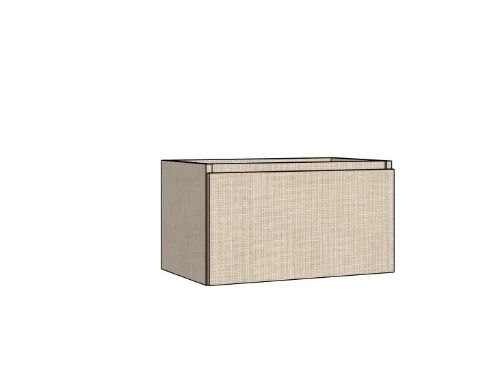 Easylux Klaire 39 - wastafelonderkast met 1 lade 700 x 435 x 390 mm - linnen