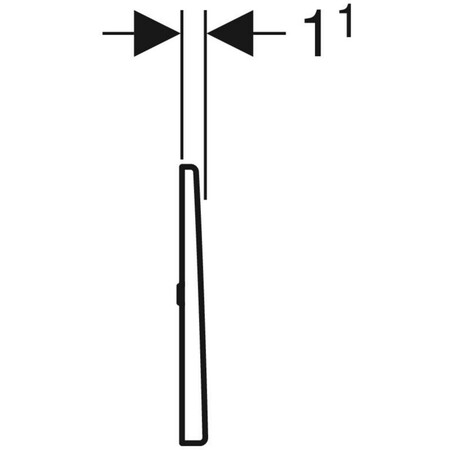 Geberit Mambo electronische urinoirsturing - geborsteld inox - metaal met IR - netvoeding 230V