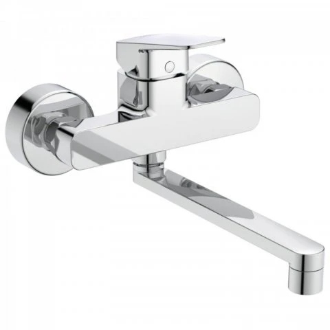 Easylux Ceraplan 4 wandmengkraan - chroom - met uitloop 200 mm