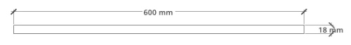 Easylux Kivu wastafelblad 600 x 500 x 18 - wit