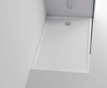 Easylux Heron 2.0 douchebak kunstmarmer 1000 x 1000 x 35 mm - wit