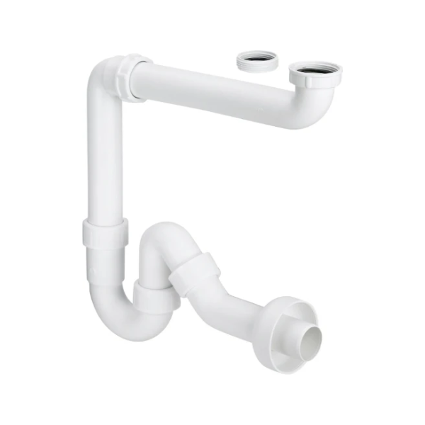 Viega Universal PP enkele buissifon 5/4 x 40 mm - wit kunststof