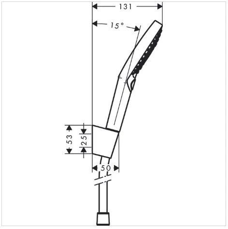 Hansgrohe Raindance Air PowderRain handdoucheset - chroom - porter set - doucheflexibel 1/2 x 1250 mm