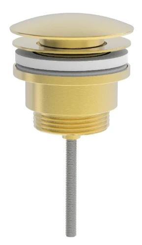 Easylux Vivo afvoerplug universeel - click-clack - open plug - Brushed Gold