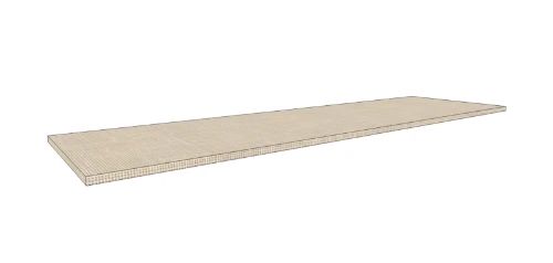 Easylux Klaire top - HPL wastafelblad 1600 x 460 x 18 mm - zonder uitsparing - linnen