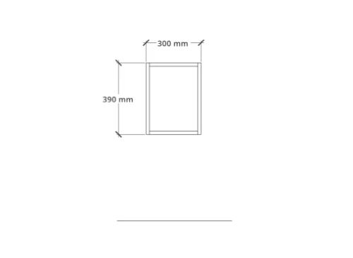 Easylux Klaire 39 - open rek 300 x 435 x 390 mm - walnut