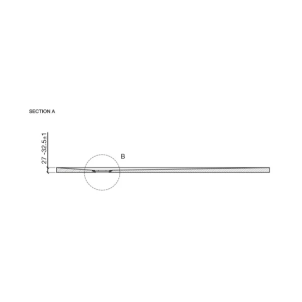 Easylux Stone 2.0 douchebak composiet 1400 x 900 x 30 mm - wit mat