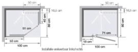 DOUCHECABINE KINEDO EDEN 100 - 80 o 210 ! Schuifdeur