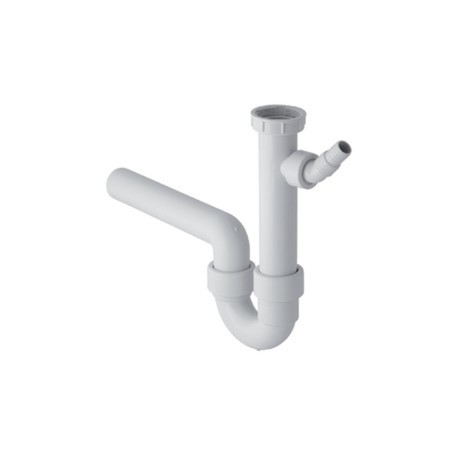Geberit PP enkele buissifon 6/4 x 40 mm - wit - met wasmachineaansluiting - reductiering 6/4 x 5/4