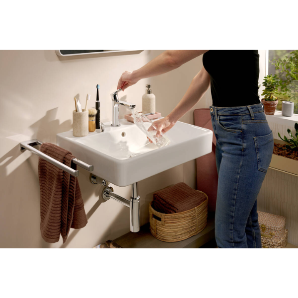 Hansgrohe Rebris S 110 wastafelmengkraan met automatische lediging - CoolStart - chroom