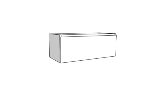 Easylux Klaire 39 - wastafelonderkast met 1 lade 1000 x 435 x 390 mm - wit