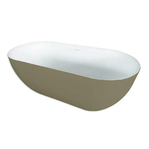 Easylux Obi vrijstaand bad 1700 x 780 mm - wit mat / woud - incl afvoer