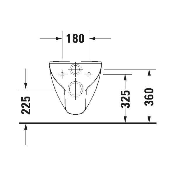 Duravit D-Code verlengd hangtoilet - wit - B360xD700 mm