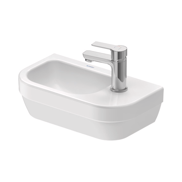 Duravit D-Code handenwasser 400 x 220 mm - zonder overloop - met kraangat rechts - wit