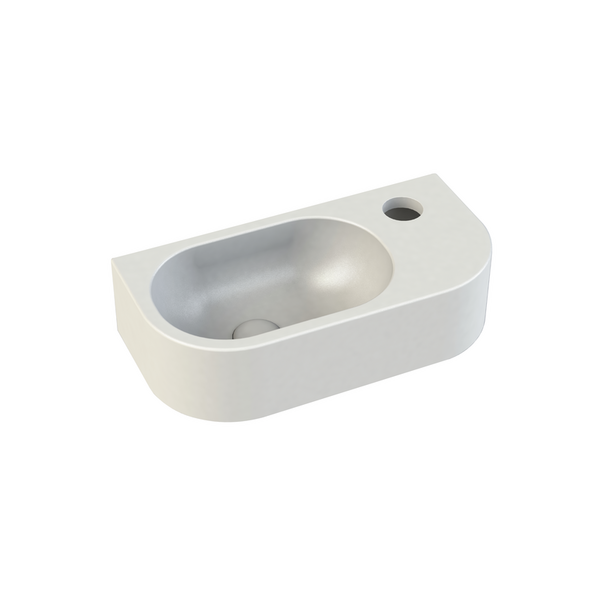 Easylux Jules 2.0 handenwasser afgerond 400 x 200 x 100 mm - kraangat rechts - wit mat