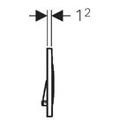 Geberit Sigma 20 bedieningsplaat - zwart - kunststof - 2 druktoetsen ring rondom chroom