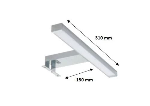 Easylux Kivu led verlichting 310 mm - chroom - inclusief adapter